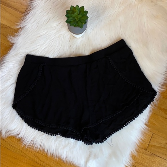 Ambiance black embroidered layer shorts - Picture 1 of 4